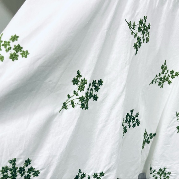 NEW! White & Green Floral Mini Dress NWOT - Picture 9 of 17